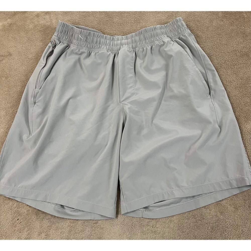 Lululemon Pace Breaker Lined Short 7" Men M Gray Stretch Gym Square Tag EUC